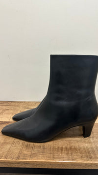 Schutz Dellia Nappa Leather Short Bootie in Black