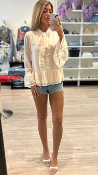 Amanda Uprichard Devereaux Chloe Top in Antique White