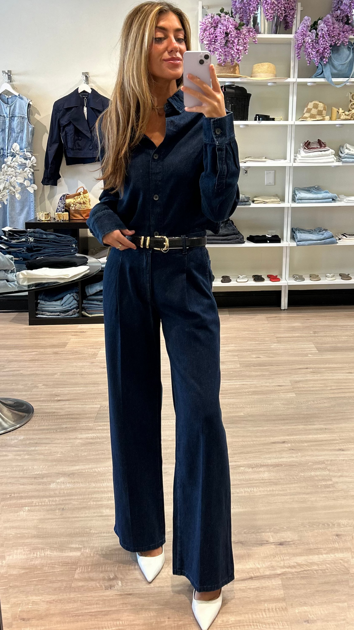DL1961 Isabel Wide Leg Low Rise 31.5" in Rain Storm