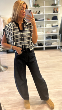 Nation LTD Priscilla Crochet Tank in Seascape Stripe