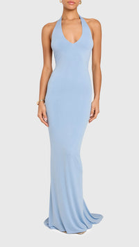 Amanda Uprichard Esther Halter Gown in Aero