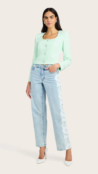 Generation Love Jina Crepe Blazer in Seafoam