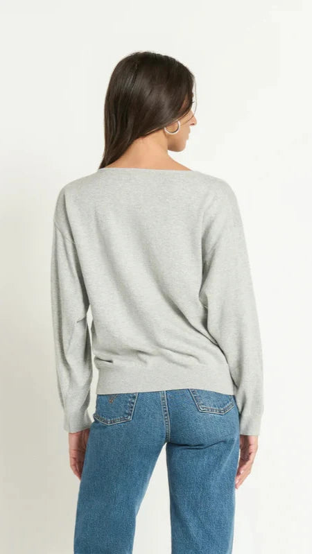 Nation LTD Jolie Sweater in Heather Grey