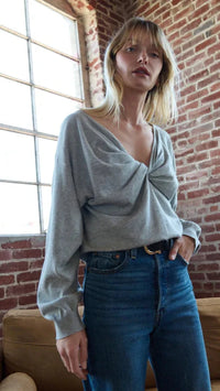 Nation LTD Jolie Sweater in Heather Grey