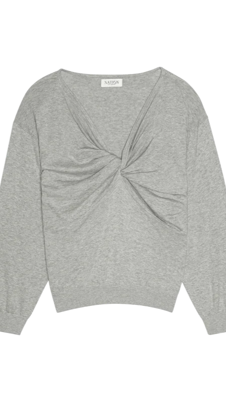 Nation LTD Jolie Sweater in Heather Grey