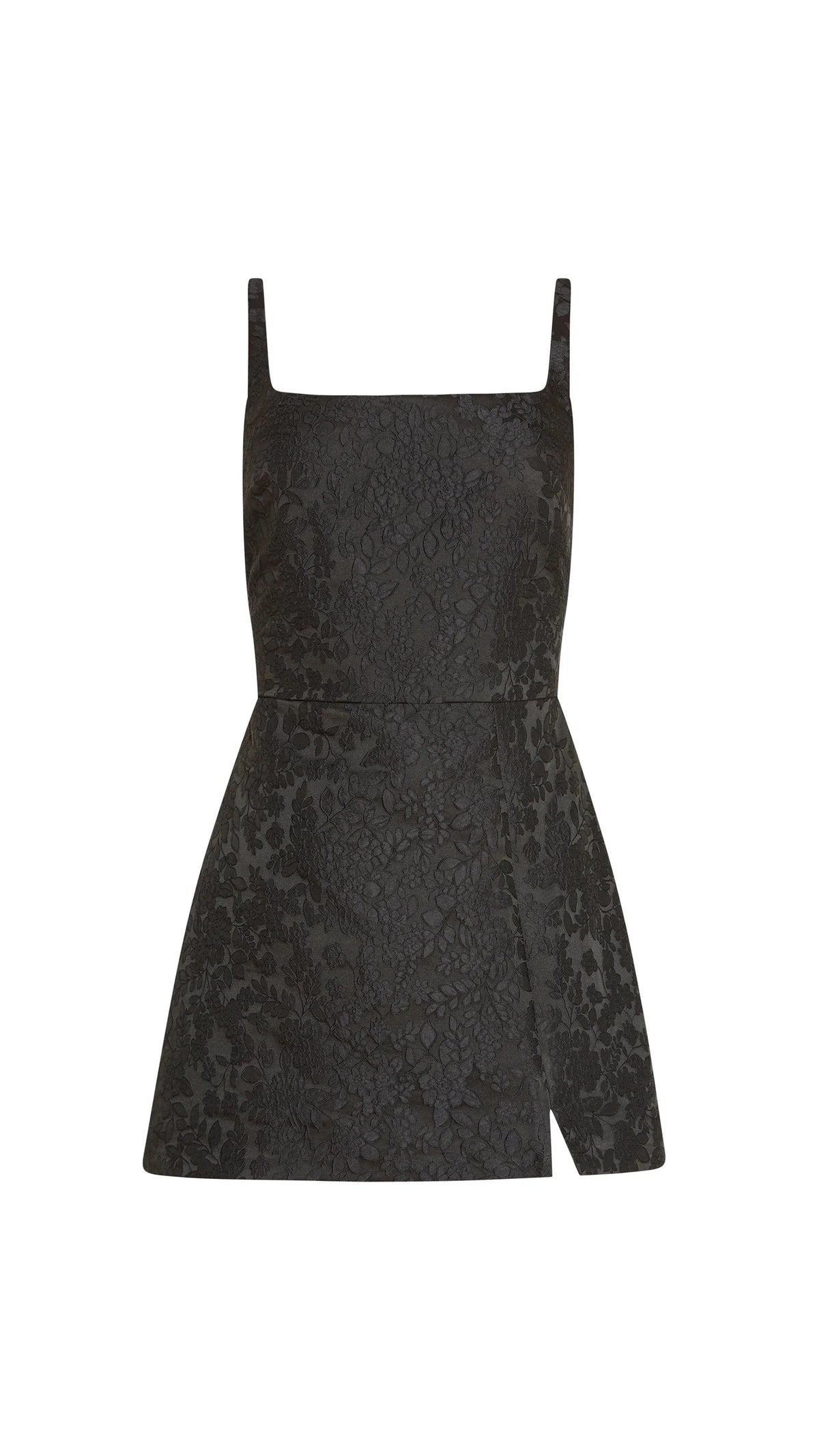 Amanda Uprichard Rhonda Romper in Black Jacquard