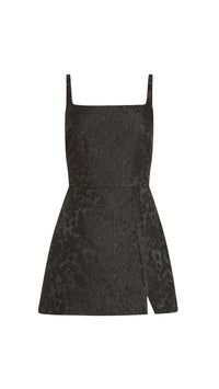 Amanda Uprichard Rhonda Romper in Black Jacquard