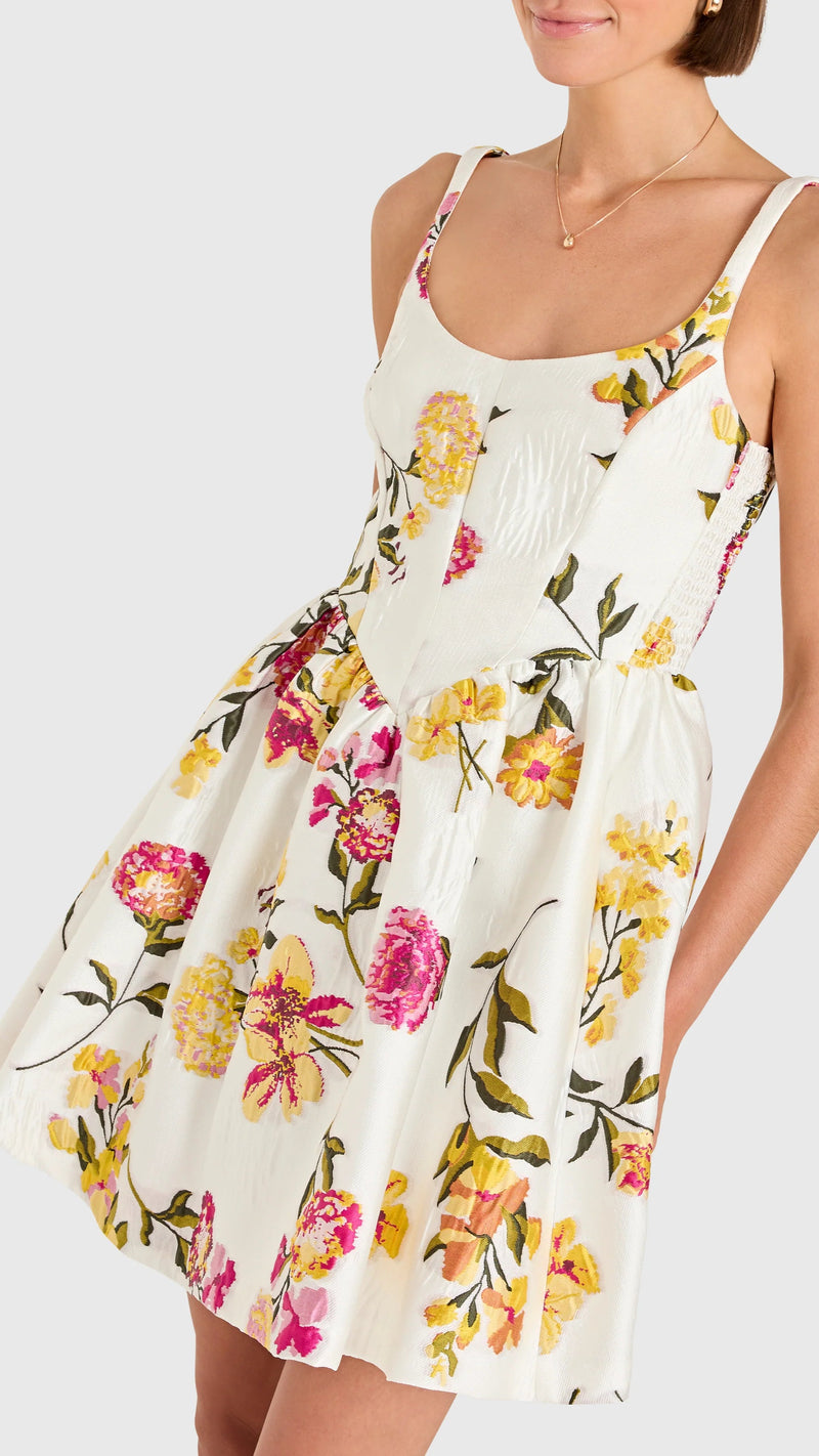 Amanda Uprichard Mabel Mini Dress in White Multi