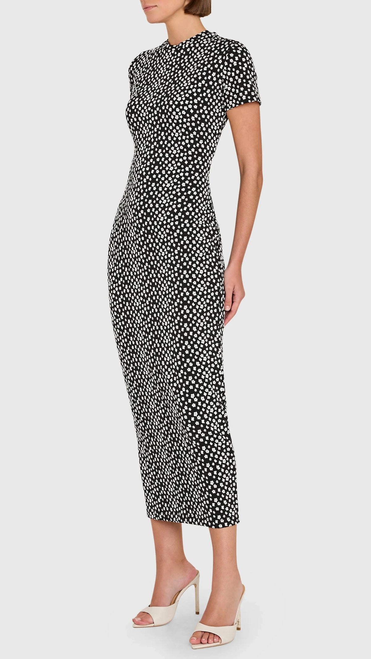 Amanda Uprichard Rosaria Midi Dress in Black/White
