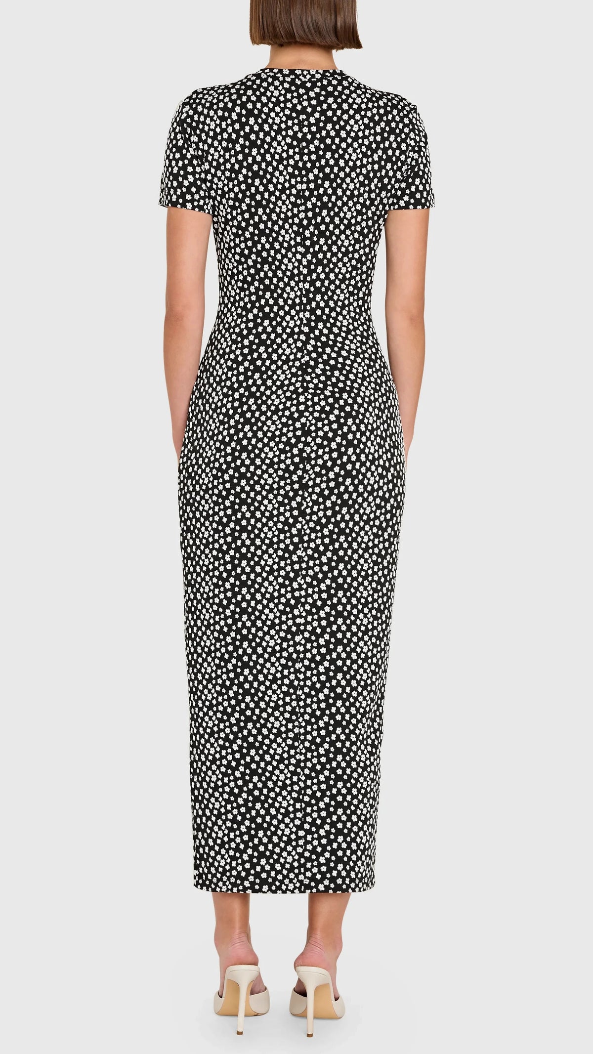Amanda Uprichard Rosaria Midi Dress in Black/White