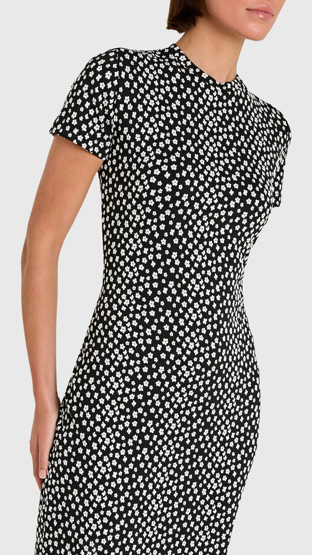 Amanda Uprichard Rosaria Midi Dress in Black/White