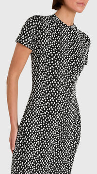 Amanda Uprichard Rosaria Midi Dress in Black/White