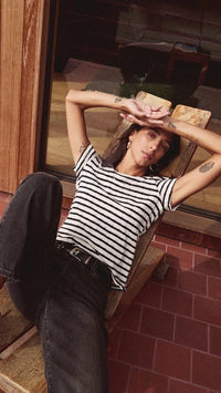 Nation LTD Laurence Vintage Tee in Night Sky Stripe