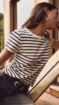 Nation LTD Laurence Vintage Tee in Night Sky Stripe