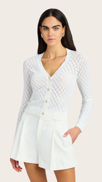 Generation Love Leisha Cardigan in White