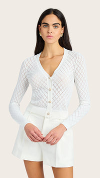 Generation Love Leisha Cardigan in White