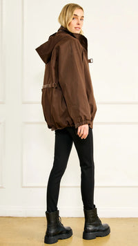 Line and Dot Forest Anorak Jacket in Choco