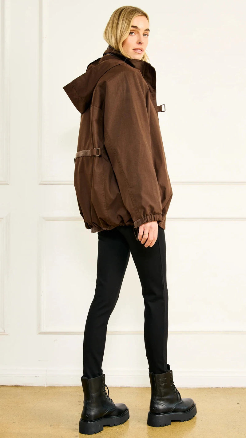 Line and Dot Forest Anorak Jacket in Choco