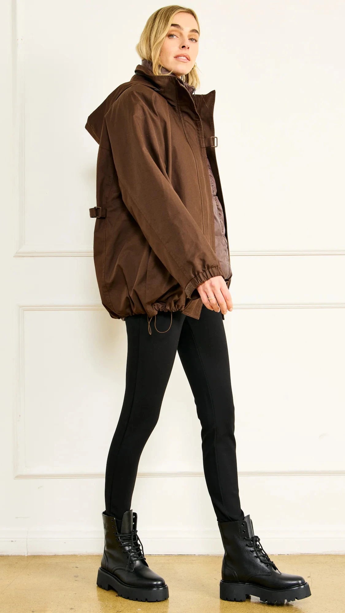 Line and Dot Forest Anorak Jacket in Choco