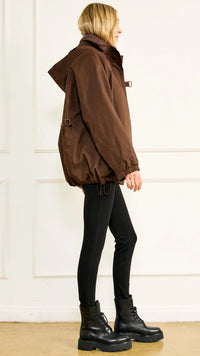Line and Dot Forest Anorak Jacket in Choco