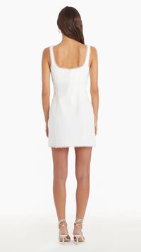 Amanda Uprichard Valetta Mini Dress in Ivory