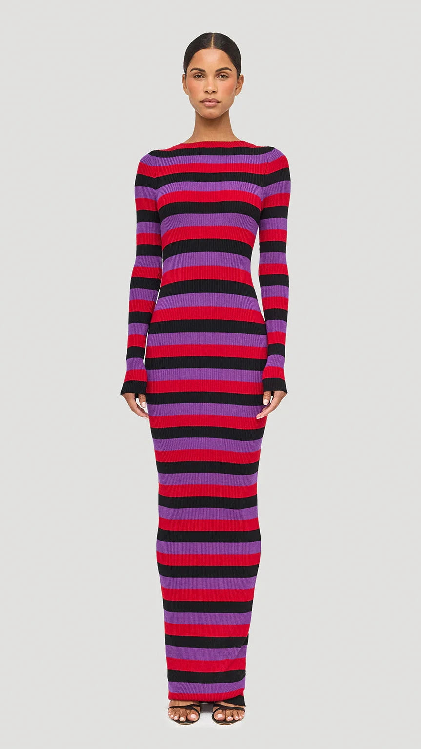 Ronny Kobo Valia Knit Dress in Red Combo – Suite 201