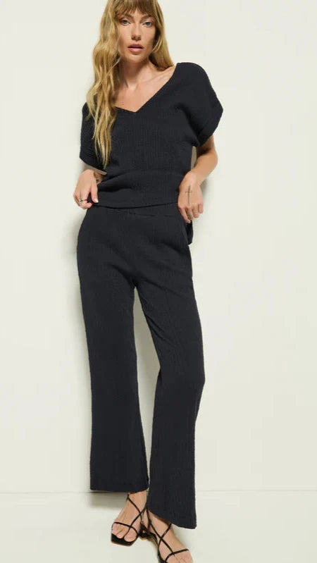Nation LTD Justine Crinkle Pant in Navy Night Sky
