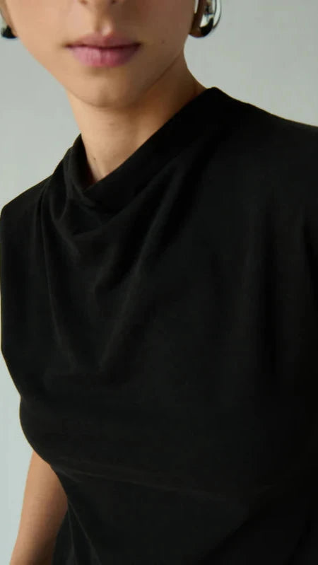 Nation LTD Lulu Sleeveless Mock Neck Top in Black