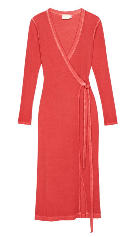 Nation LTD Madera Wrap Dress in Heartbeat