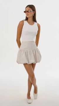 Lamarque Marigold Bubble Skirt in Whisper White
