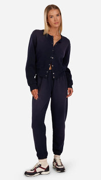 Michael Lauren Novak Snap Sweatshirt in Washed Navy