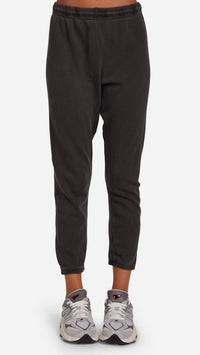 Michael Lauren Nate Perfect Cropped Sweatpants in Faded Onyx