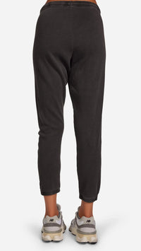 Michael Lauren Nate Perfect Cropped Sweatpants in Faded Onyx