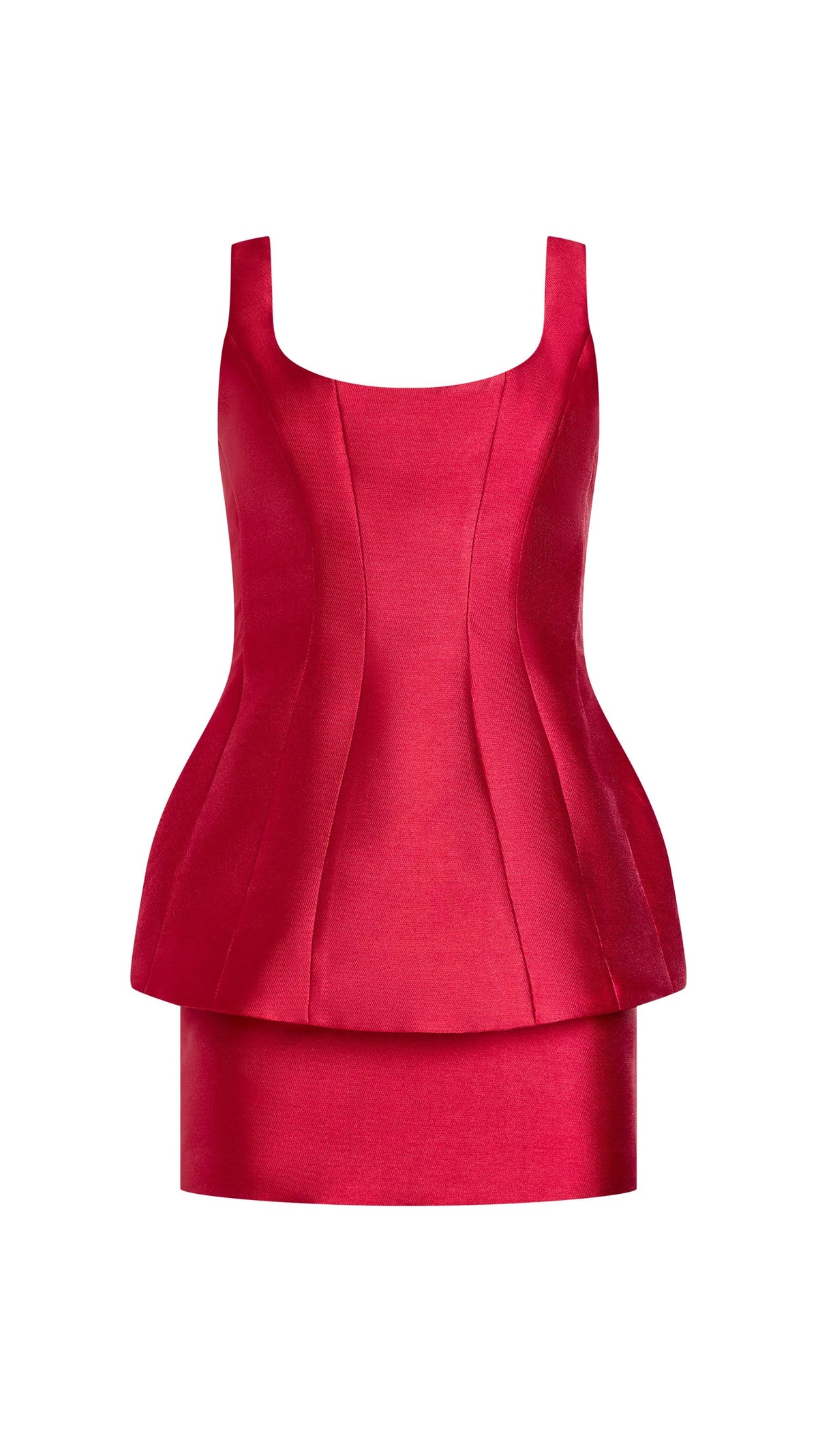 Amanda Uprichard Empire Mini Dress in Scarlet