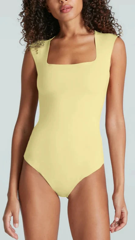 Commando Neoprene Cap Sleeve Bodysuit in Sun