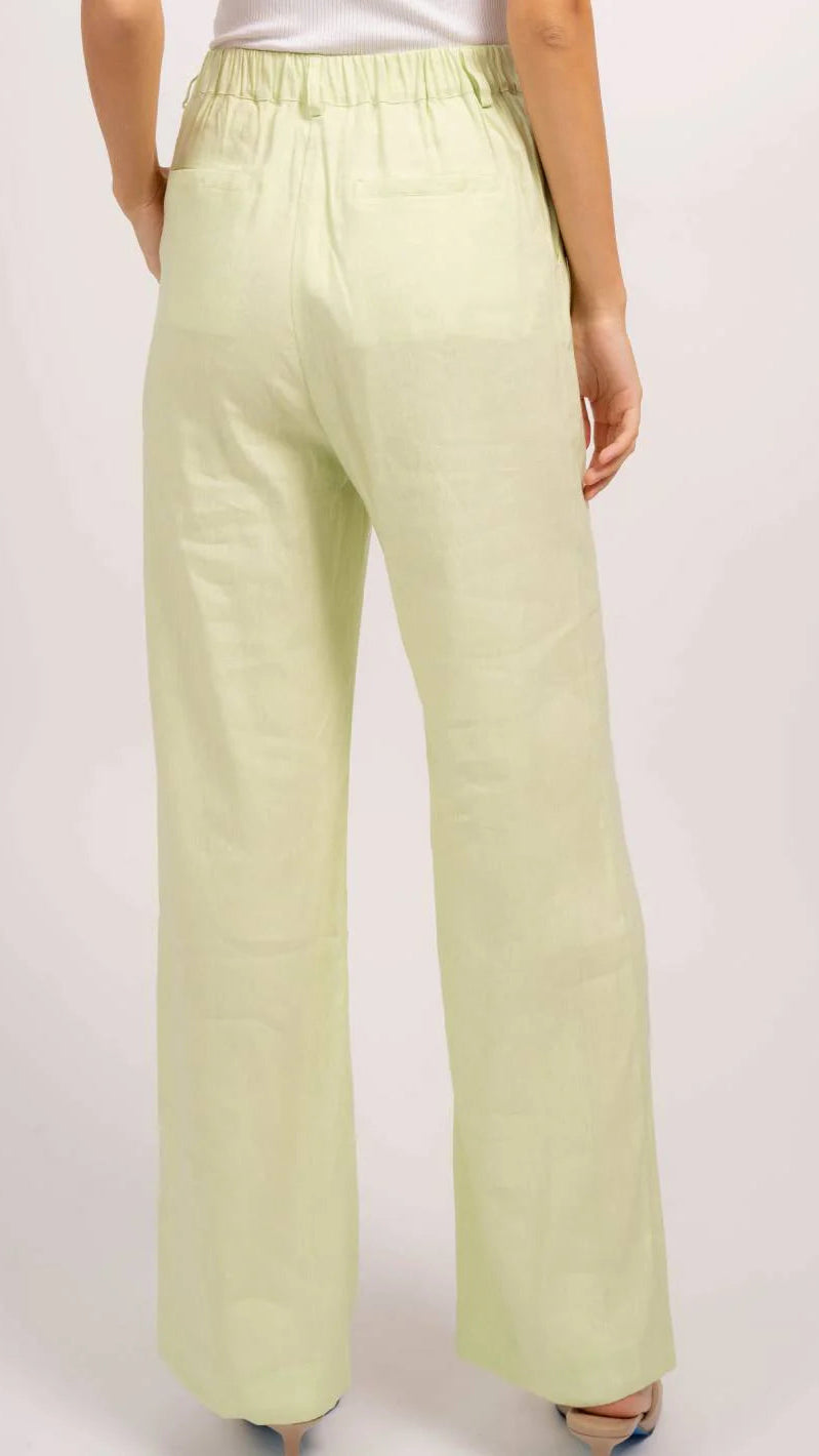 Central Park West Niall Linen Pant in Pistachio