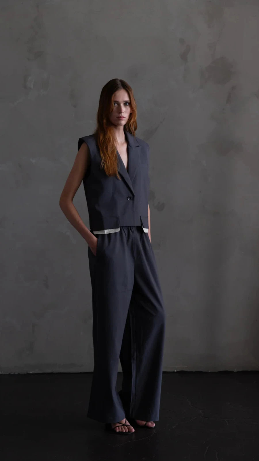 Osis Gwen Sleeveless Vest in Grey
