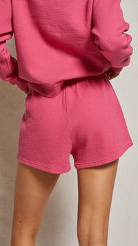 Perfect White Tee Bonham Military Thermal Drawstring Short in Peony