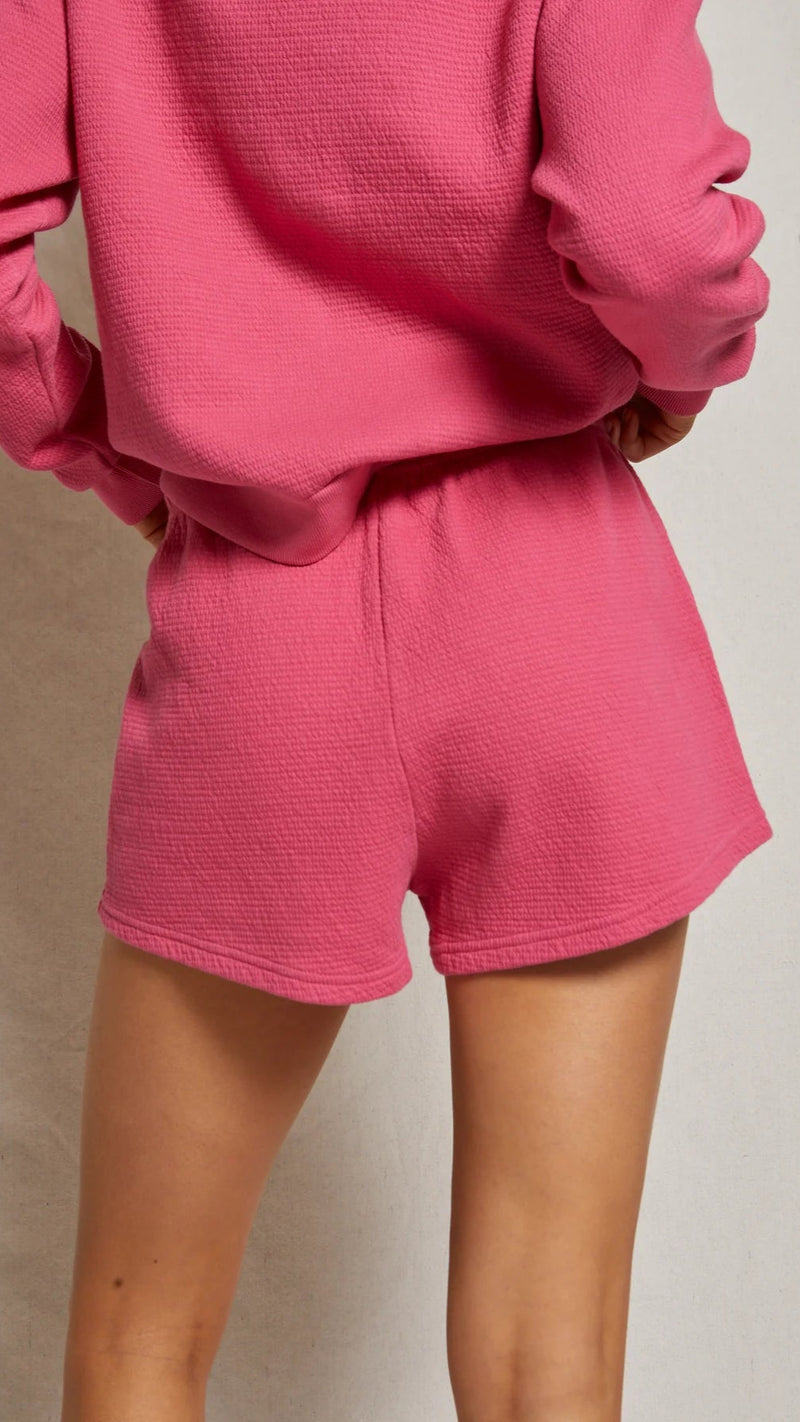 Perfect White Tee Bonham Military Thermal Drawstring Short in Peony