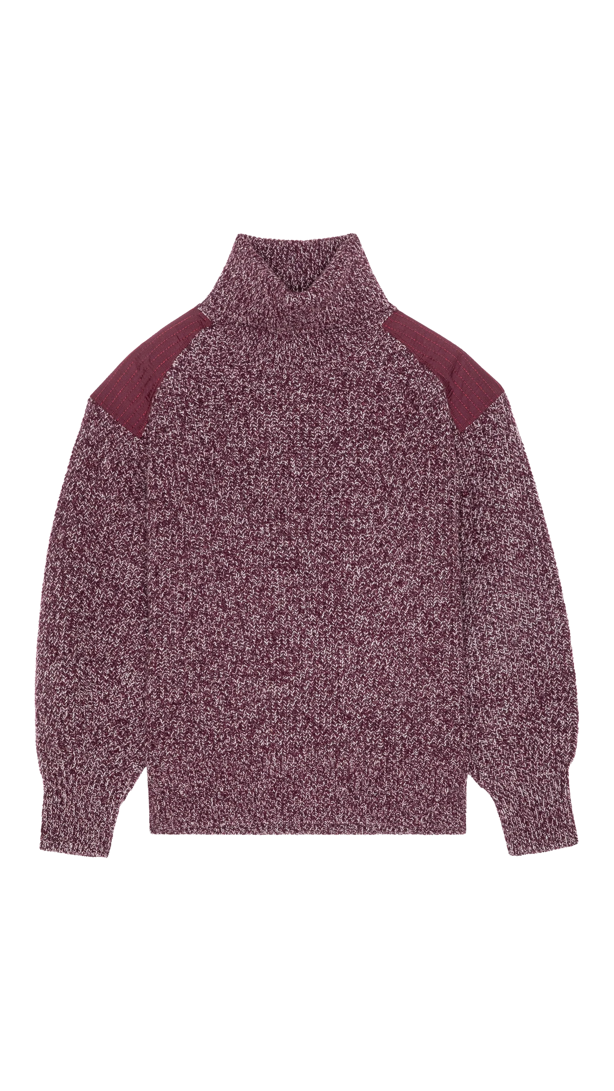 Nation LTD Pepper Patched Sweater in Heather Port