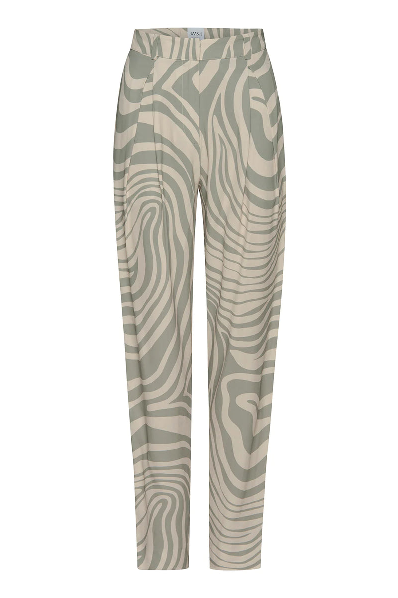 Misa Perry High Waisted Pant in Abstract Zebra