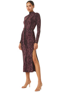 Misa Clara Long Sleeve Knit Top in Plum