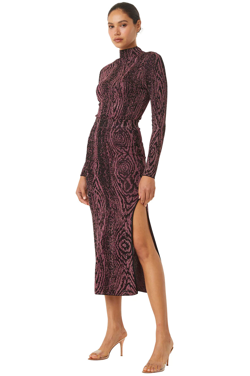 Misa Clara Long Sleeve Knit Top in Plum