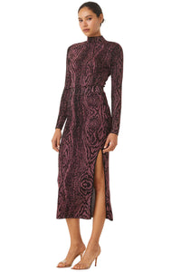 Misa Clara Long Sleeve Knit Top in Plum