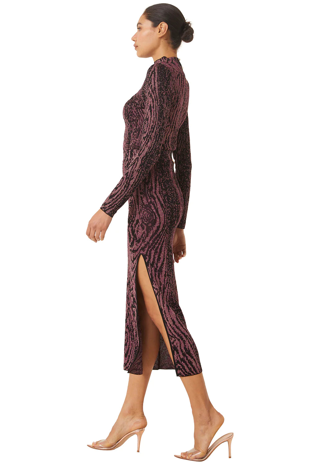 Misa Clara Long Sleeve Knit Top in Plum