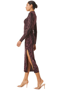 Misa Clara Long Sleeve Knit Top in Plum