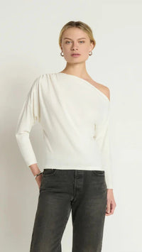 Nation LTD Pietra Off the Shoulder Top in Porcelain