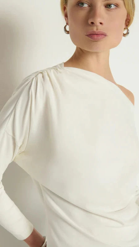 Nation LTD Pietra Off the Shoulder Top in Porcelain
