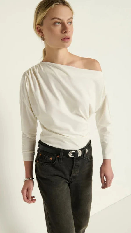 Nation LTD Pietra Off the Shoulder Top in Porcelain