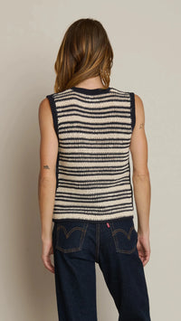 Nation LTD Priscilla Crochet Tank in Seascape Stripe